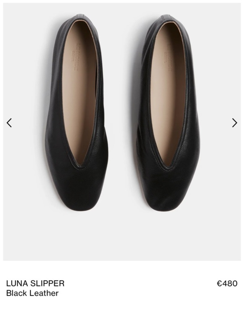 Luna Slipper Black Leather Women’s Slip-On - Size 38